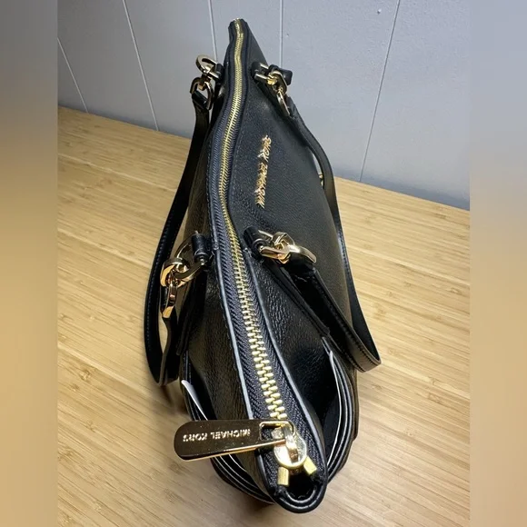 MICHAEL Michael Kors Black and White Leather Tote - Picture 6 of 12